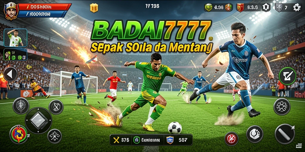 Screenshot gameplay BADAI777 yang menampilkan aksi seru di lapangan.