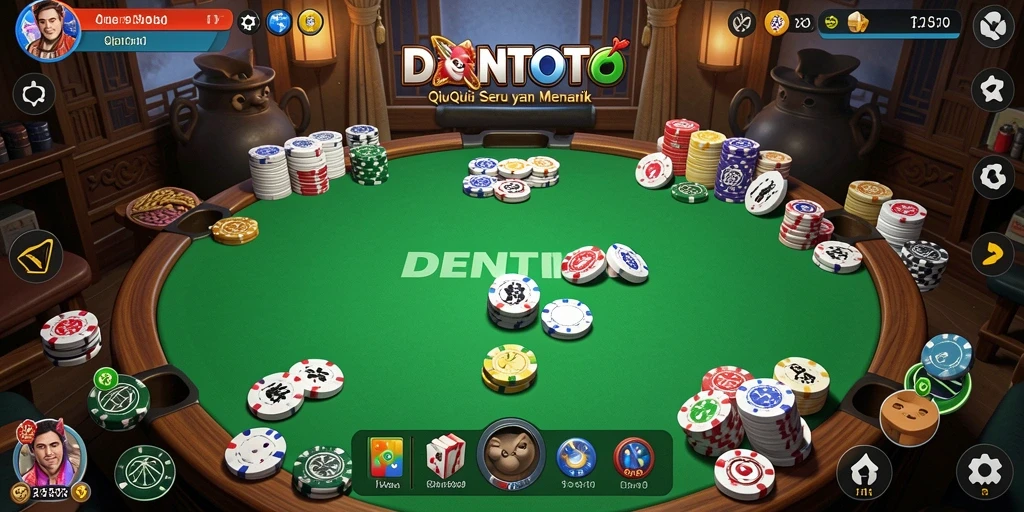 Tampilan gameplay menarik dari DENTOTO, permainan QiuQiu yang seru.
