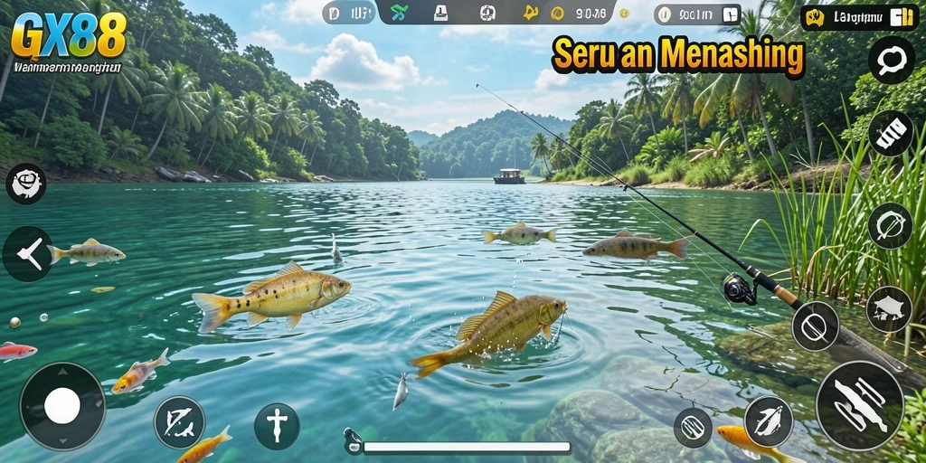 Tampilan gameplay memancing yang menakjubkan di GX88.