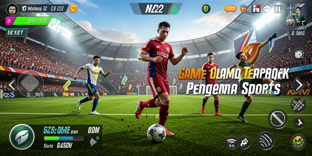 Tampilan gameplay IN22 yang menegangkan dalam pertandingan olahraga.