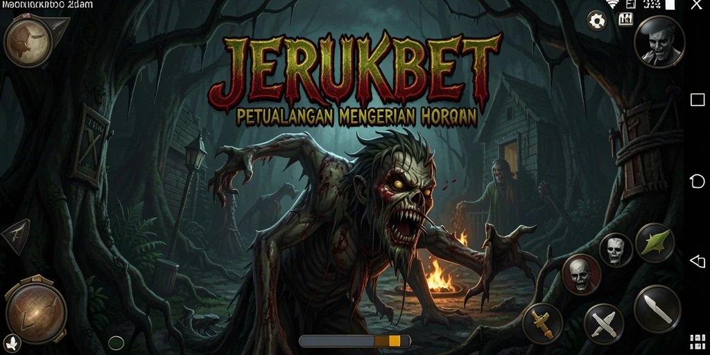 Tangkapan layar utama JERUKBET menampilkan momen menegangkan di dunia horor.