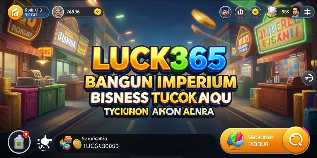 Tampilan gameplay LUCK365 menunjukkan keseruan membangun bisnis Tycoon.