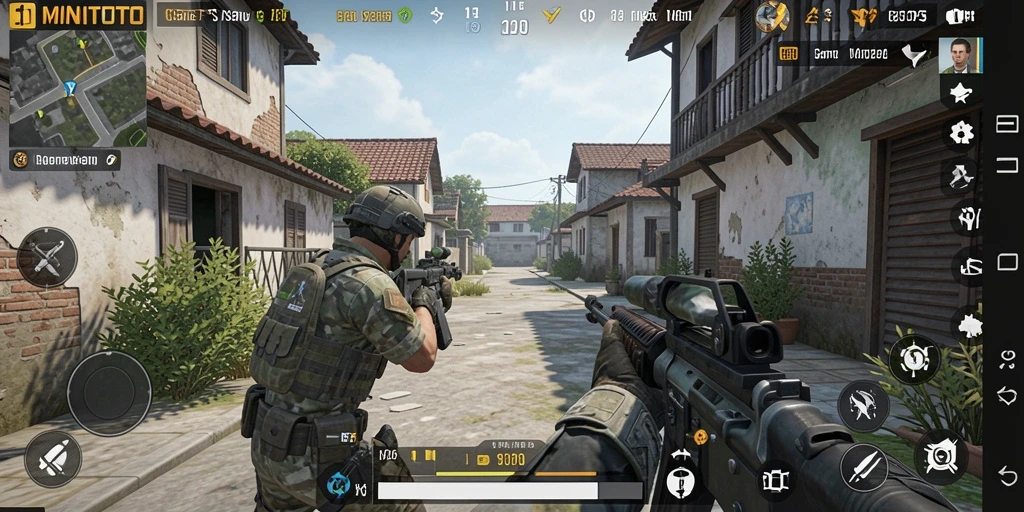 Gameplay intens dalam MINITOTO dengan aksi tembak-menembak yang seru.