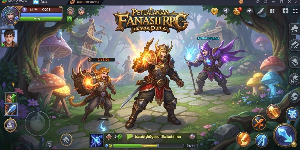 Tampilan gameplay MPO1221 yang menakjubkan dengan aksi seru di dunia RPG.