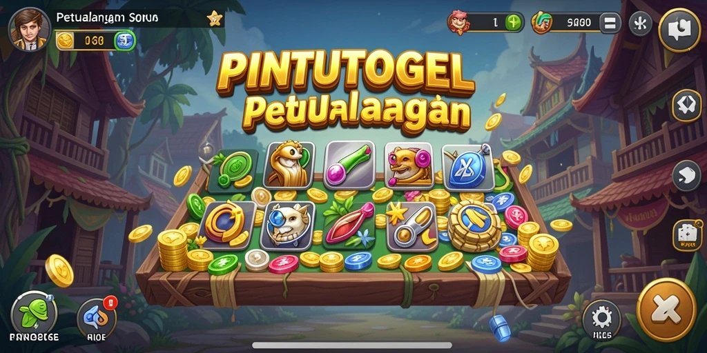 Screenshot gameplay PINTUTOGEL menampilkan petualangan mendebarkan di dunia yang fantastis.