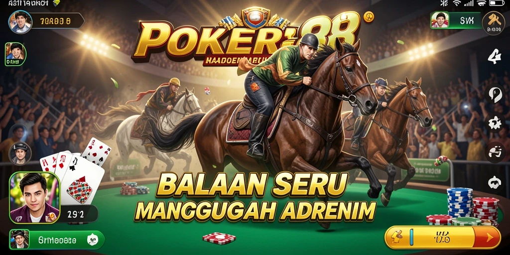 Screenshot gameplay POKER88 menampilkan balapan mendebarkan di lintasan urban.