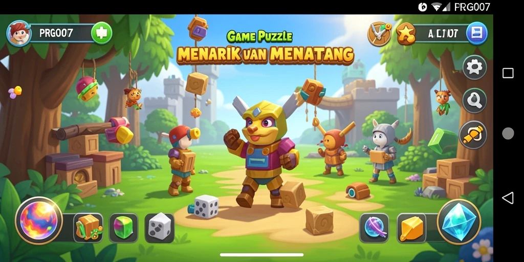 Tampilan gameplay PRG007 menunjukkan mode teka-teki yang menantang.