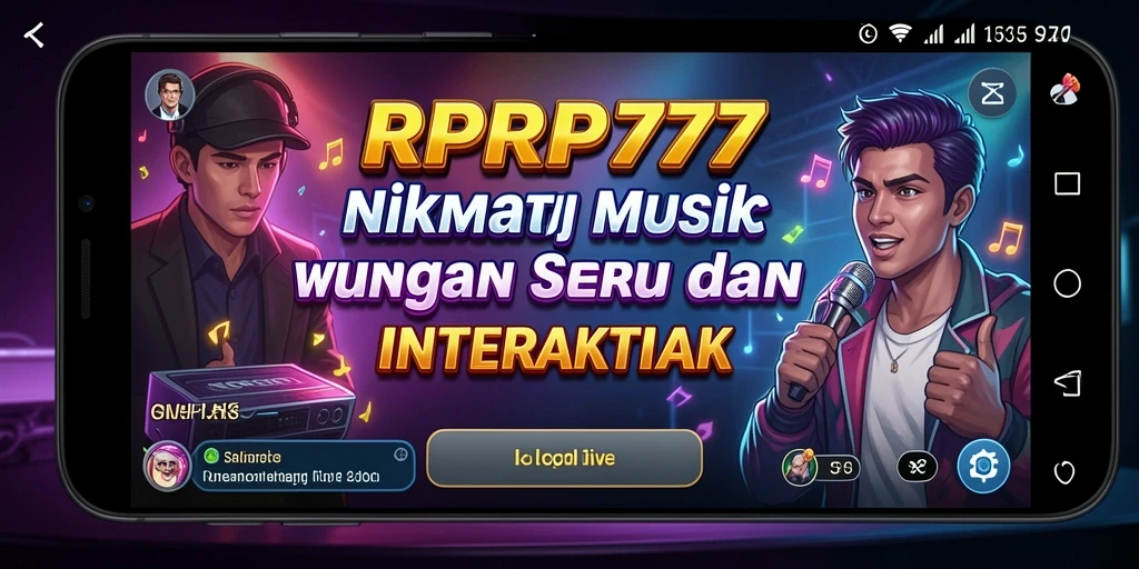Tampilan menarik dalam gameplay RPRP777 yang penuh musik.