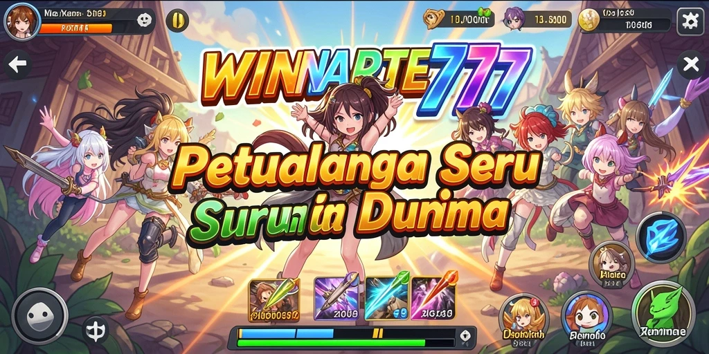 Tangkapan layar gameplay <strong>WINRATE777</strong> menampilkan pertarungan seru di dunia Anime.
